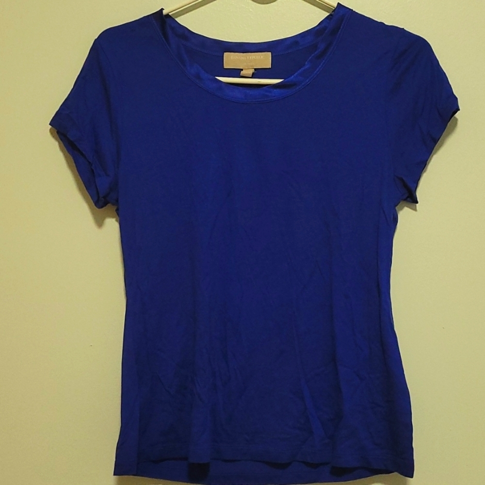 BR luxe touch top, Royal Blue, Medium Petite